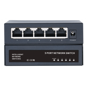 Комутатор Merlion MG1005 5 портів Ethernet 10/100/1000 Мбіт/сек. метал, DC 5V 2A. Блок живлення у комплекті