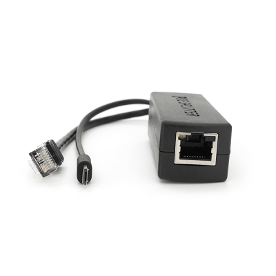 POE спліттер AOT-0524 48V-5V, RJ45, Mini-USB (10/100Мбіт, Вхід-48V/Вихід 5V 2.4А)