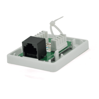 Розетка RITAR UTP 8P8C RJ45 1 порт. накладна біла Q500