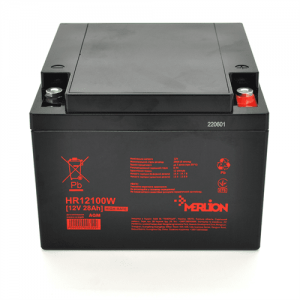 Аккумуляторна батарея MERLION HR12100W, 12V 28Ah Black ( 166 х 175 х 125 (125) )