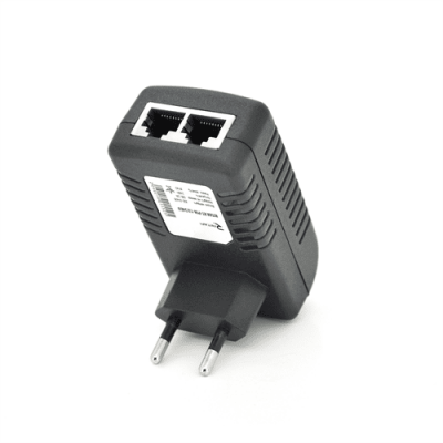POE інжектор RITAR RT-PIN-12 / 12EU, 12V 1A (12Вт) з портами Ethernet 10/100 Мбіт / с, EU PLUG