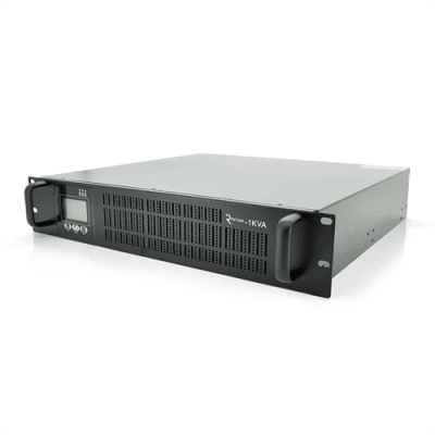 ДБЖ з правильною синусоїдою ONLINE Ritar RT-1KS-LCD, RACK 1000VA (900Вт), 24 В, Вбудована батарея 12V 7,5 Ah х 2 шт (482 * 440 * 87), Q2