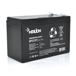 Акумуляторна батарея MERLION AGM GP1272F1 12 V 7,2 Ah ( 150 x 65 x 95 (100) ) White Q10