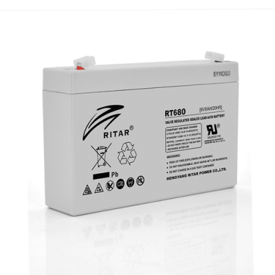 Акумуляторна батарея AGM RITAR RT680, Black Case, 6V 8Ah ( 151х34х94 (100) ) Q10