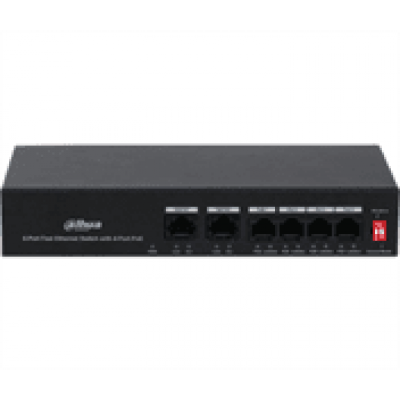 4-портовий РоЕ комутатор 4xPOE 100Mб і 2x RJ45 00Mб DH-PFS3006-4ET-36
