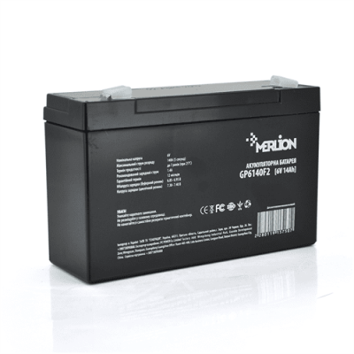 Акумуляторна батарея MERLION AGM GP614F2 6 V 14Ah ( 150 x 50 x 95 (100) ) Q10