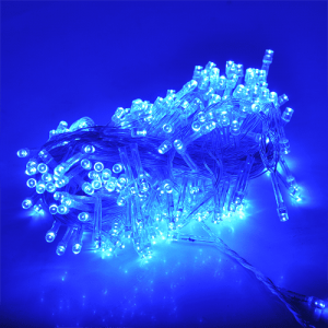Гірлянди 100LED (Шестигранник Big) Blue, 8 режимів, 5 метрів, біла ізоляція, BOX