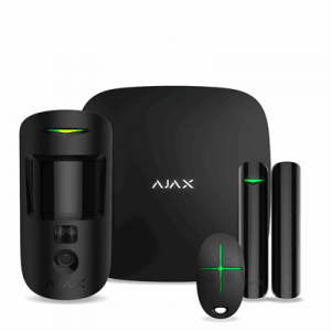 Комплект бездротової сигналізації Ajax StarterKit Cam black ( Hub 2/MotionCam/DoorProtect/SpaceControl )