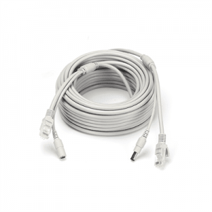 Патчкорд комбінований по кручений парі RJ-45 + DC 5m, сірий, Q50