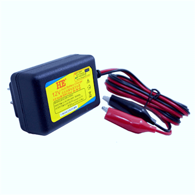 Автоматичне ЗУ для акумулятора 12V (MF, WET, AGM, GEL), HE, 100-260V, DC 14.7V, Струм заряду 13.8V/1A, LCD, крокодили в комплекті