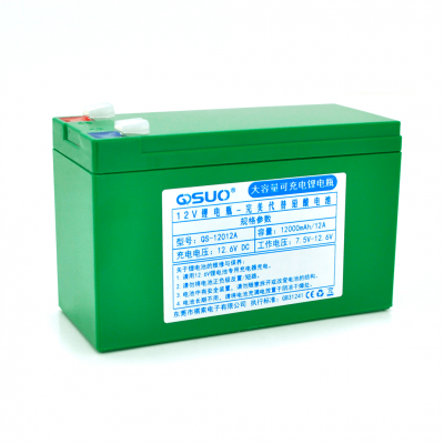 Акумуляторна батарея літієва QiSuo 12V 12A з елементами Li-ion 18650 (150X64,5X97,7)