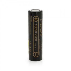 Акумулятор 18650 Li-Ion LiitoKala Lii-22A, 2200mah （2100-2300mah）, 3.7V (2.75-4.2V), Black, PVC BOX Q2, цена за 1 шт