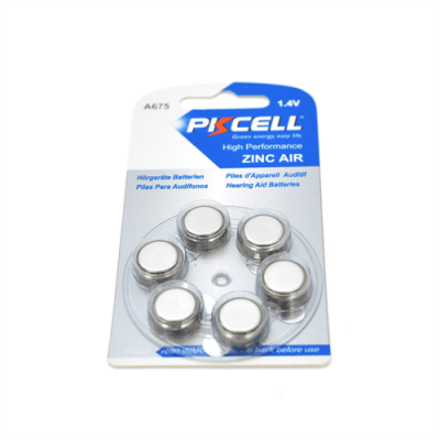 Батарейка повітряно цинкова PKCELL 1.4V ZA675, 6 штук в блістері, ціна за блістер, Q