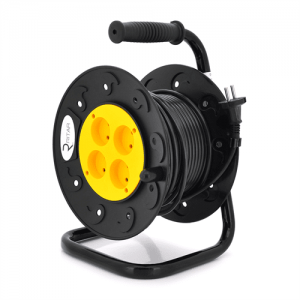 Подовжувач на котушці RITAR 2х2,5, 10 м, 16А, 220В, 4xSCHUKO socket, кабель нг-LS, Q4