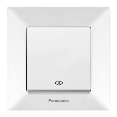 Вимикач Panasonic Arkedia Slim одноклавішний перехресний білий