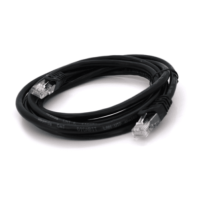 Патч-корд литой RITAR, UTP, RJ45, Cat.6, 2m, чорний, Cu (медь)
