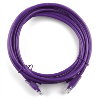 Патч-корд литий RITAR, UTP, RJ45, Cat.5e, 5m, фіолетовий, Cu (мідь)