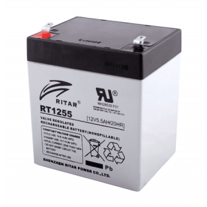 Акумуляторна батарея AGM RITAR RT1255, Gray Case, 12V 5.5Ah ( 90 х 70 х 101 (107) ) Q10