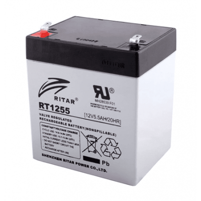 Акумуляторна батарея AGM RITAR RT1255, Gray Case, 12V 5.5Ah ( 90 х 70 х 101 (107) ) Q10