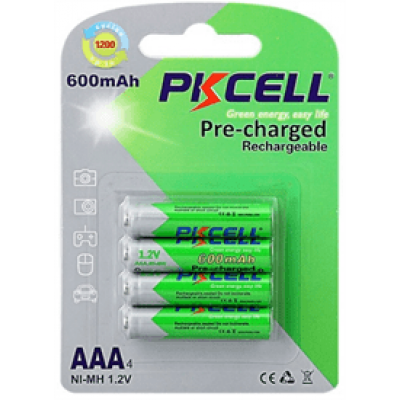 Акумулятор PKCELL 1.2V AAA 600mAh NiMH Already Charged, 4 штуки в блістері ціна за блістер, Q12
