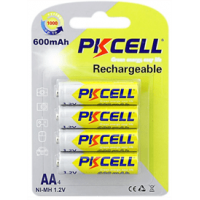 Акумулятор PKCELL 1.2V AA 600mAh NiMH Rechargeable Battery, 4 штуки в блістері ціна за блістер, Q12
