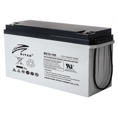 Акумуляторна батарея AGM RITAR DC12-150, Gray Case, 12V 150Ah (483х170х241)