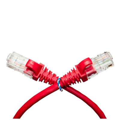 Патч-корд литий RITAR, CCA, UTP, RJ45, Cat.5e, 0,3m, червоний Q1000