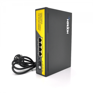 POE комутатор Merlion 4 POE 10/100 + 1Single Fiber Tx1310nm 20km+вбудований блок живлення 52V1.38A