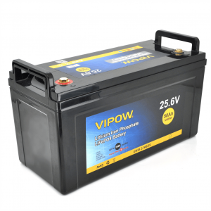 Акумуляторна батарея Vipow LiFePO4 25,6V 50Ah з вбудованою ВМS платою 40A (330*175*225)