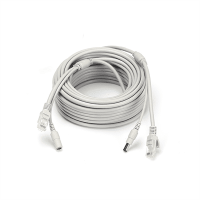 Патчкорд комбінований по кручений парі RJ-45 + DC 15m, сірий, Q
