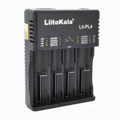 ЗП універсальний Liitokala Lii-PL4, 4 канали, LCD дисплей, підтримує Li-ion, Ni-MH і Ni-Cd AA (R6), ААA (R03), AAAA, С (R14)