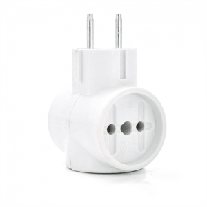 Розетка трійник Т- подібний Light, White, Q12