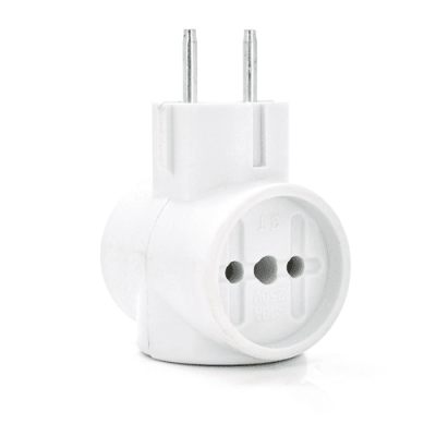 Розетка трійник Т- подібний Light, White, Q12