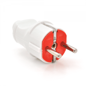 Вилка з заземленням 10 / 16А 250V A712, White, Q20