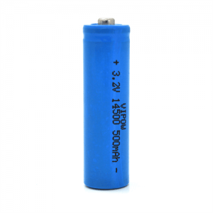 Акумулятор 14500 Lifepo4 Vipow IFR14500 TipTop, 500mAh, 3.2V, Blue Q50/500