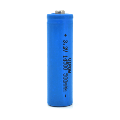 Акумулятор 14500 Lifepo4 Vipow IFR14500 TipTop, 500mAh, 3.2V, Blue Q50/500