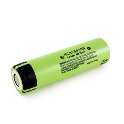 Акумулятор 18650 Li-Ion Panasonic NCR18650B, 3400mAh, 6.8A, 4.2 / 3.6 / 2.5V, GREEN (TIP TOP), OEM