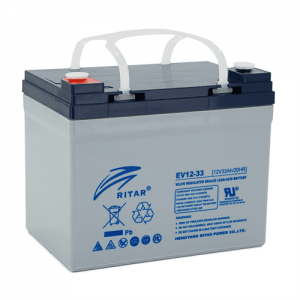Тяговый аккумулятор RITAR EV12-33,12V 33Ah, M5 ( 130 х 155 х 168 ), Q1