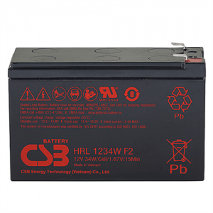 Акумуляторна батарея CSB HRL1234WF2, 12V 9Ah (151х65х98мм) Q10