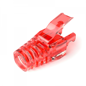 Ковпачок ізолюючий PiPo RJ-45 Cat.5/Cat.6 (100 шт/уп.), Transparent-red