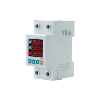 Захист від перенапруг YRVP-6, з цифровим дисплеєм (V, A, kWt), 2P, 63A, 230Vac