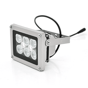 ІК прожектор YOSO 12V 16W, 6 + 2LED, IP66, 850нм, кут огляду 60 °, дальність до 30м, 110 * 86 * 63мм, BOX