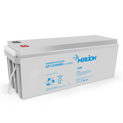 Акумуляторна батарея MERLION AGM GP122000M8 12 V 200 Ah ( 522 х 240 х 219 ) Q1