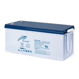 Аккумуляторная батарея GEL RITAR DG12-200, Gray Case, 12V 200.0Ah ( 522 х 240 х 219 (224) ) Q1