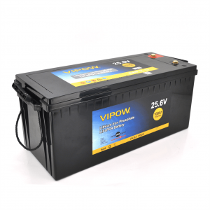 Акумуляторна батарея Vipow LiFePO4 25,6V 100Ah з вбудованою ВМS платою 80A (523*207*215)