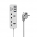 Мережевий подовжувач Senmaxu SMX-068, 2 Universal Socket + 4 USB, 1,5м, Black, Box