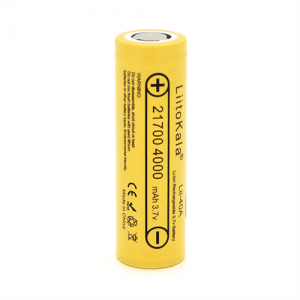 Акумулятор 21700 Li-Ion LiitoKala Lii-40A, 4000mah （400-4300mah）, 25A, 3.7V (2.5-4.2V), Yellow, PVC BOX