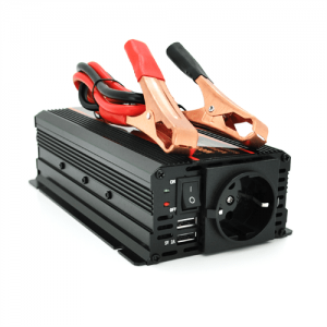 Інвертор напруги CARMAER2000W, 12/220V з апроксимованою синусоїдою, 1Shuko, 2*USB (DC:5V/2A), крокодили+ прикурювач, Q20