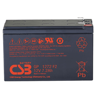 Акумуляторна батарея CSB EVX1272, 12V 7,2Ah (151х65х100мм) 2,55кг Q10