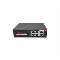 4х портовий PoE Full Gigabit комутатор ONV-H3064P, 4xPoe1000Мбіт + 2х1000 Мбіт, IEEE802.3af/at, загальна потужність 65 Вт